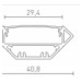 RED - DESIGN RENDL RENDL LED PROFILE J přisazený 1m černá matný akryl/hliník R14094