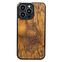 Pouzdro Bewood pro iPhone 13 Pro Hamsa Imbuia