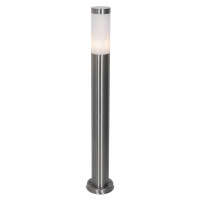 Moderní venkovní sloupková lampa ocel s opálovým sklem 80 cm IP44 - Rox