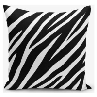 Černo-bílý povlak na polštář s příměsí bavlny Minimalist Cushion Covers Zebra, 45 x 45 cm