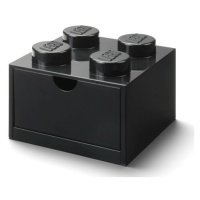 LEGO® stolní box 4 se zásuvkou černá 158 x 158 x 113 mm