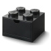 LEGO® stolní box 4 se zásuvkou černá 158 x 158 x 113 mm
