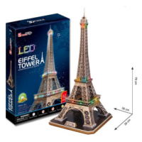 CubicFun - Puzzle 3D Eiffelova věž s LED světlem