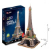 CubicFun - Puzzle 3D Eiffelova věž s LED světlem