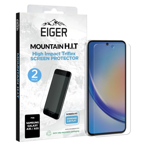 Ochranné sklo Eiger Mountain H.I.T Screen Protector (2 Pack) for Samsung A35 / A55 Eiger Glass