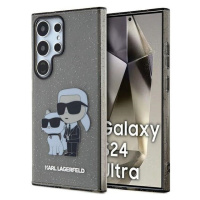 Karl Lagerfeld IML NFT Glitter Karl&Choupette zadní kryt pro Samsung S24 Ultra černý