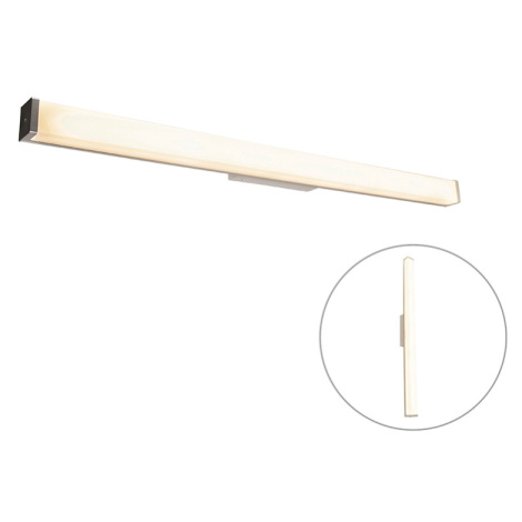 Moderní nástěnná lampa do koupelny ocel 92 cm IP44 - Cascada QAZQA