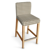 Dekoria Potah na barovou židli Hendriksdal , krátký, béžová - bílá střední kostka, potah na židl