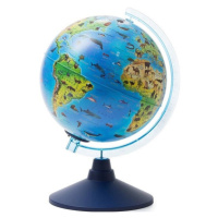 Alaysky Globe 25 cm Zoogeografický glóbus pro děti s LED podsvícením, popisky v angličtině