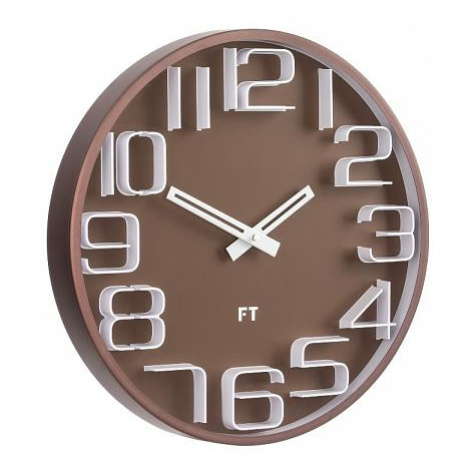 Designové nástěnné hodiny Future Time FT8010BR Numbers 30cm FOR LIVING