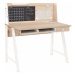 Malý studentský psací stůl s nástavcem veronica - dub světlý/bílá
