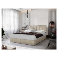 Čalouněná postel GARETTI 180x200 cm, krémová