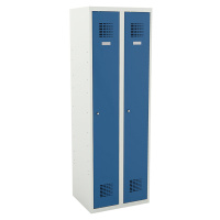 Šatní skříň, v x š x h 1800 x 600 x 500 mm, se soklem, dveře světlá modrá