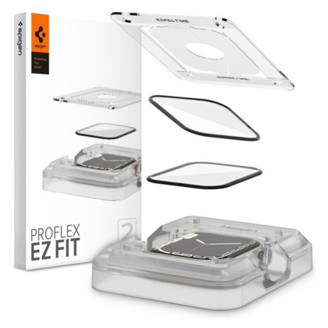 Spigen ProFlex EZ Fit 2 Pack - Apple Watch 7 41mm Černá