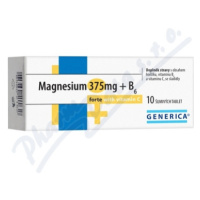 Magnesium 375mg+B6 forte Generica+Vit.C eff.tbl.10