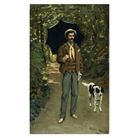 Obrazová reprodukce Man with an Umbrella, c.1868-69, Claude Monet, 24.6 × 40 cm