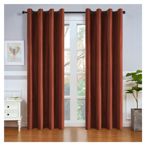 4Home Zatemňovací závěs Manila cihlová, 150 x 250 cm
