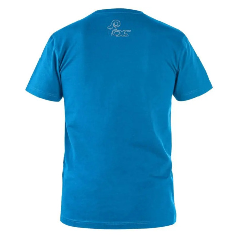 Tričko CXS WILDER, krátký rukáv, potisk CXS logo, azurově modrá, vel. M