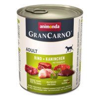 Konzerva Animonda Gran Carno Adult hovězí a králík s bylinkami 800g