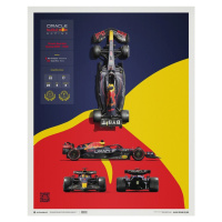 Umělecký tisk Oracle Red Bull Racing - RB18 Blueprint, 40x50 cm