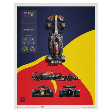 Umělecký tisk Oracle Red Bull Racing - RB18 Blueprint, (40 x 50 cm) Automobilist