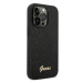 Guess GUHCP14XHGGSHK hard silikonové pouzdro iPhone 14 PRO MAX 6.7" black Glitter Script