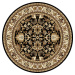 Alfa Carpets Kusový koberec TEHERAN T-117 brown kruh Rozměry koberců: 160x160 (průměr) kruh