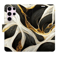 iSaprio flip pouzdro BlackGold Marble pro Samsung Galaxy S23 Ultra