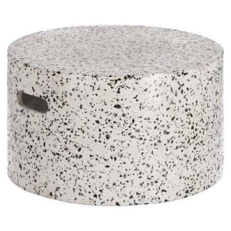 Bílý betonový odkládací stolek Kave Home Jenell, ⌀ 52 cm
