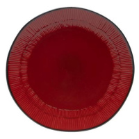 HIT Keramický dezertní talíř RHODES 22cm červeno/černý