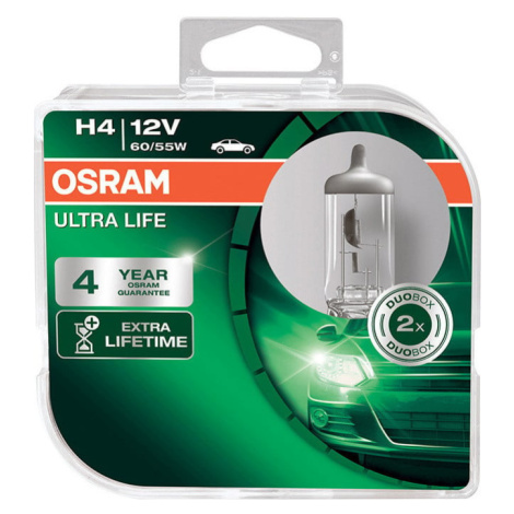 Autožárovky H4, 12V, 60/55W, P43t, Ultra Life (2ks) OSRAM