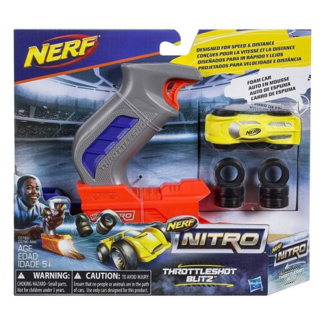 Nerf nitrothrottleshot blizt žluté vozidlo, hasbro c0782