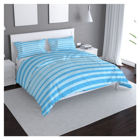 Povlečení Světle modré pruhy - 140x220 / 90x70