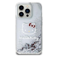 Hello Kitty Liquid Glitter Electroplating Head Logo Zadní Kryt pro iPhone 15 Pro Transparent