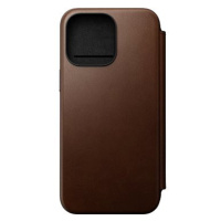 Nomad Modern Leather Folio Brown iPhone 15 Pro Max