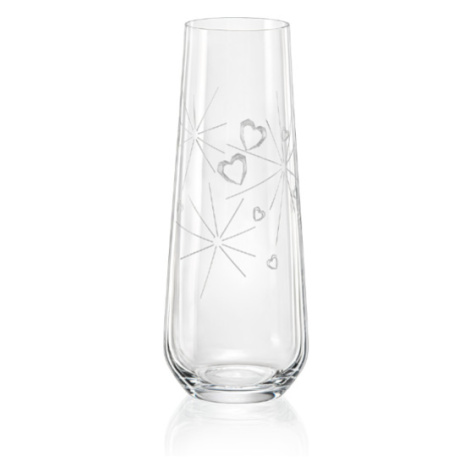 Crystalex sklenice na šampaňské Sparkly Love 250 ml 2KS Crystalex-Bohemia Crystal