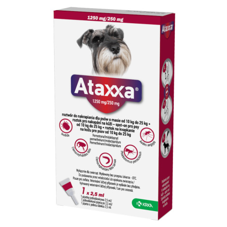 Ataxxa pro psy 10-25 kg spot-on 2.5 ml