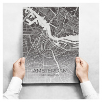 Sada obrazů - Map Of Amsterdam II
