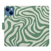 iSaprio Flip pouzdro Zebra Green 02 pro iPhone 13