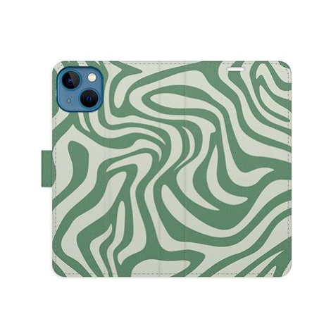 iSaprio Flip pouzdro Zebra Green 02 pro iPhone 13