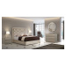 Estila Chesterfield luxusní manželská postel Adagio s čalouněním as úložným prostorem 150-180cm