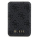 Nabíječka Guess Induction Powerbank 15W GUPB5FP4EMGK 5000mAh black 4G Leather Metal Logo MagSafe