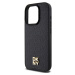 DKNY PU Leather Repeat Pattern Stack Logo Magsafe kryt iPhone 15 Pro černý