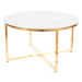 Konferenční stolek SOLMO bílý mramor/zlatá