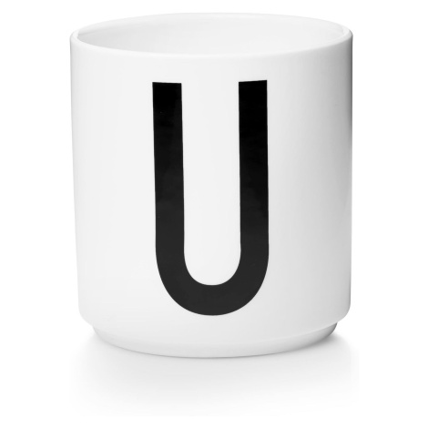 Porcelánový hrnek U DESIGN LETTERS - bílý