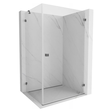 MEXEN/S Lunar-B L sprchový kout dveře křídlové pravá 95 x 80, transparent, grafit metal 832L-095