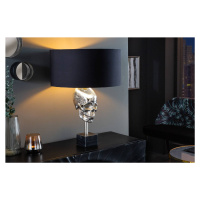 LuxD 26761 Designová stolní lampa Madigan 56 cm černo-stříbrná