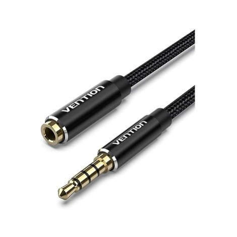 Vention Cotton Braided TRRS 3.5mm Male to 3.5mm Female Audio Extension Cable 10M Black Vention A
