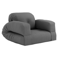 Tmavě šedé rozkládací křeslo vhodné do exteriéru Karup Design Design OUT™ Hippo Dark Grey