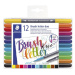 Staedtler Staedtler, 3004 TB12, Brush letter Duo, brush popisovače, oboustranné, 12 ks